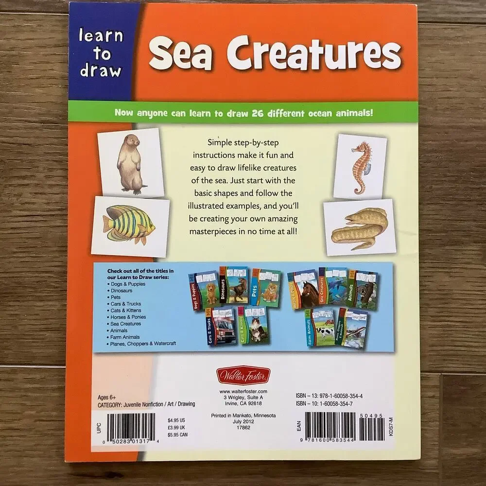 Walter Foster Learn To Draw Bundle Dinosaurs Sea Creatures Cars & Trucks